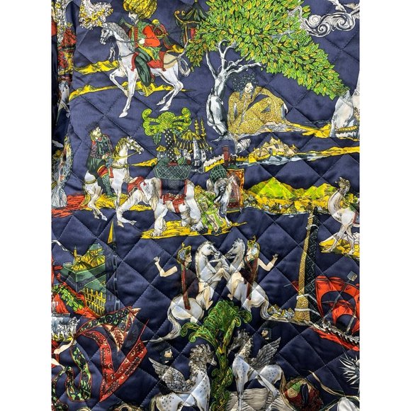 Loranzo Italy 100% Silk Quilt Jacket One Size RARE - Picture 8 of 12
